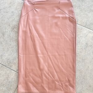 Vegan Leather Pencil Skirt